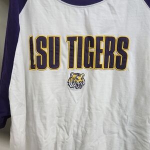 Pro Edge LSU Tigers Long Sleeve Tee - Purple and White
